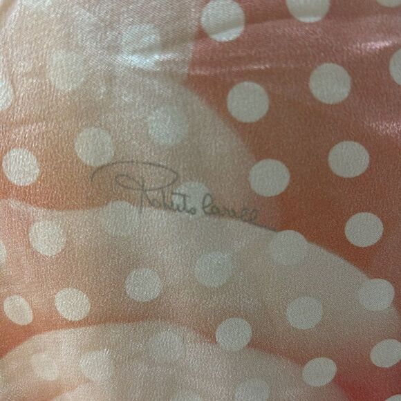 Roberto Cavalli rose scarf midi dress, US6 - Picture 7 of 10